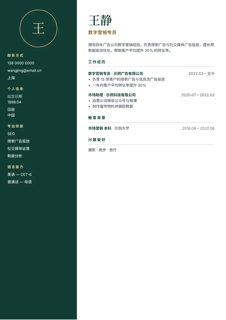 换成另一种颜色的“夜色”模板